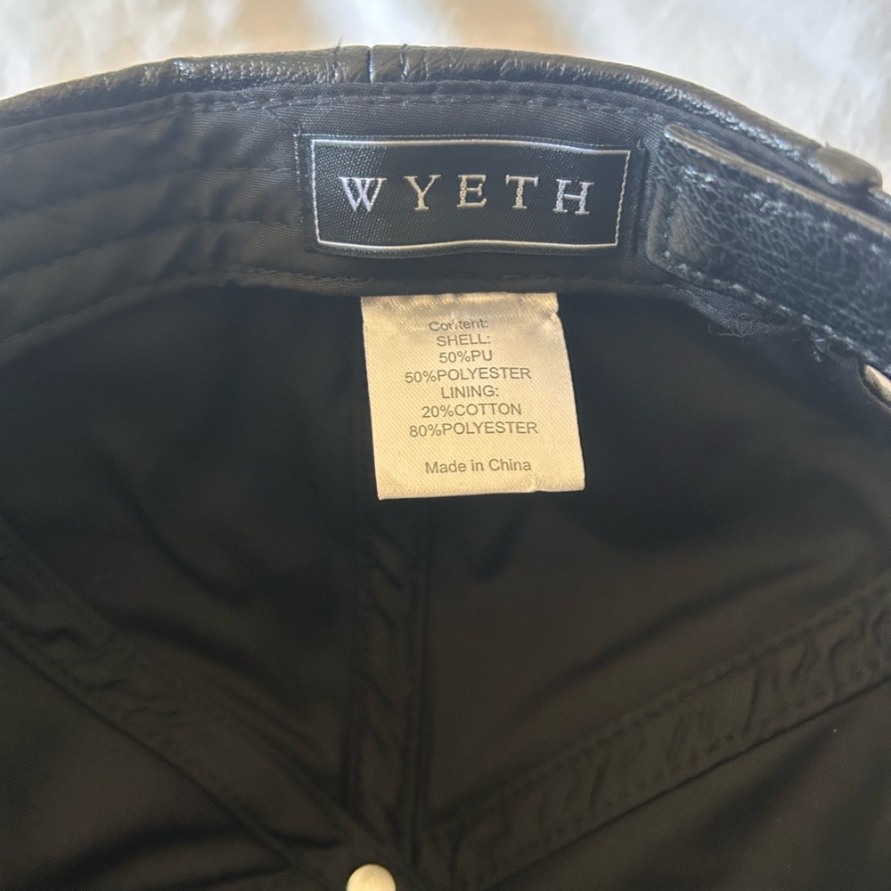 NWOT Free People Hailey Baseball Hat Faux Leather Black - Picture 7 of 7